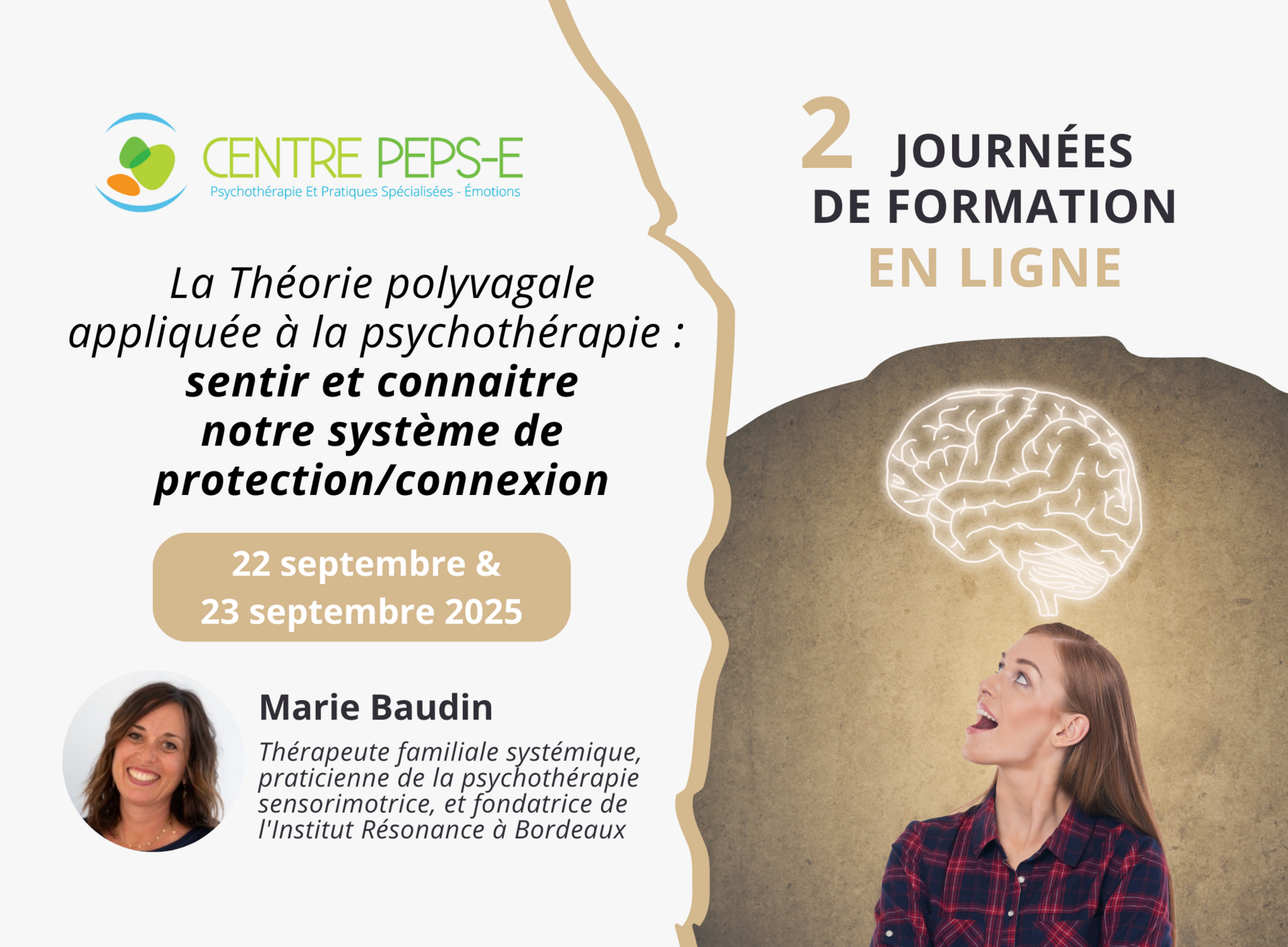 2 JOURNÉES DE FORMATION À LIÈGE - La Théorie polyvagale appliquée à la psychothérapie : sentir et connaitre notre système de protection/connexion - 22 et 23 septembre 2025