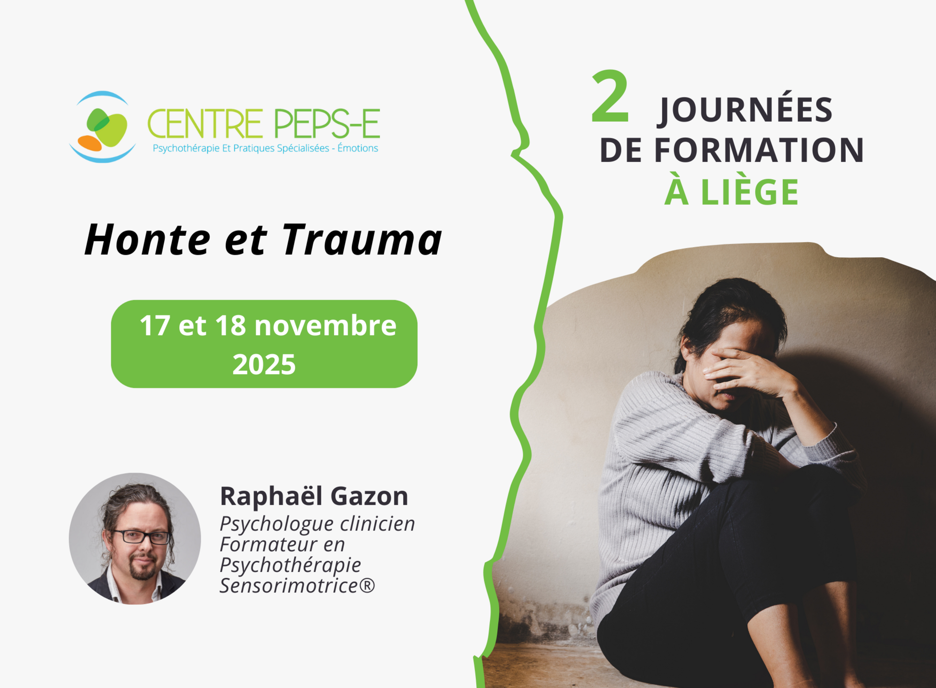 2 JOURNÉES DE FORMATION À LIÈGE : Honte et Trauma - 17 et 18 novembre 2025